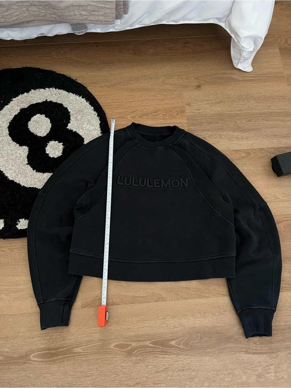 lululemon athletica Black Cropped Logo Sweatshirt